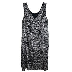 Lane Bryant Tiered Flowy Abstract Dress Knee Length Women's‎ Plus Size 20